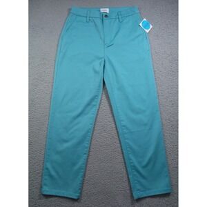 RVCA Pants Womens Size 26 Turquoise Blue Chino High Rise Stretch Comfort NWT